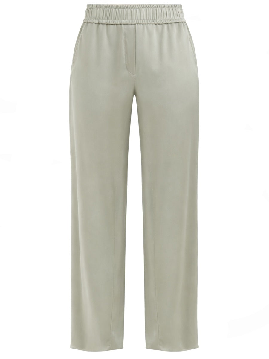 Brunello Cucinelli Women Silk Satin Track Pants BRUNELLO CUCINELLI