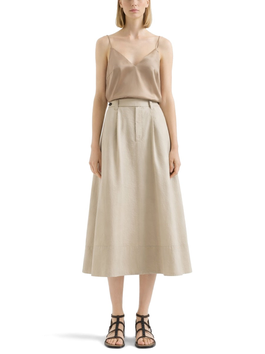Brunello Cucinelli Women Cotton Poplin Tailored Skirt BRUNELLO CUCINELLI