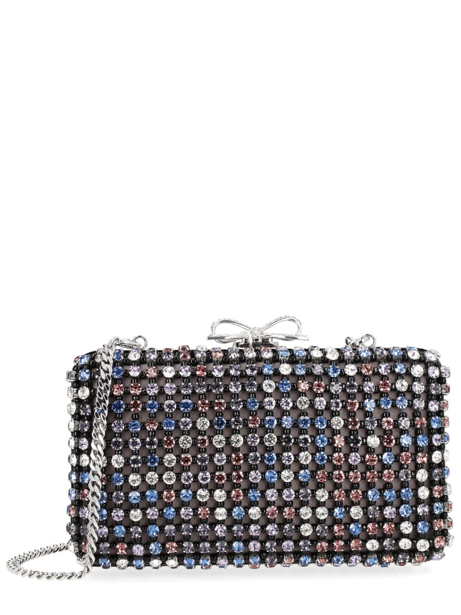 Self-Portrait Women "Crystal Chainmail" Clutch Bag SELF-PORTRAIT