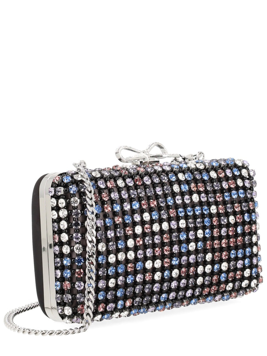 Self-Portrait Women "Crystal Chainmail" Clutch Bag SELF-PORTRAIT