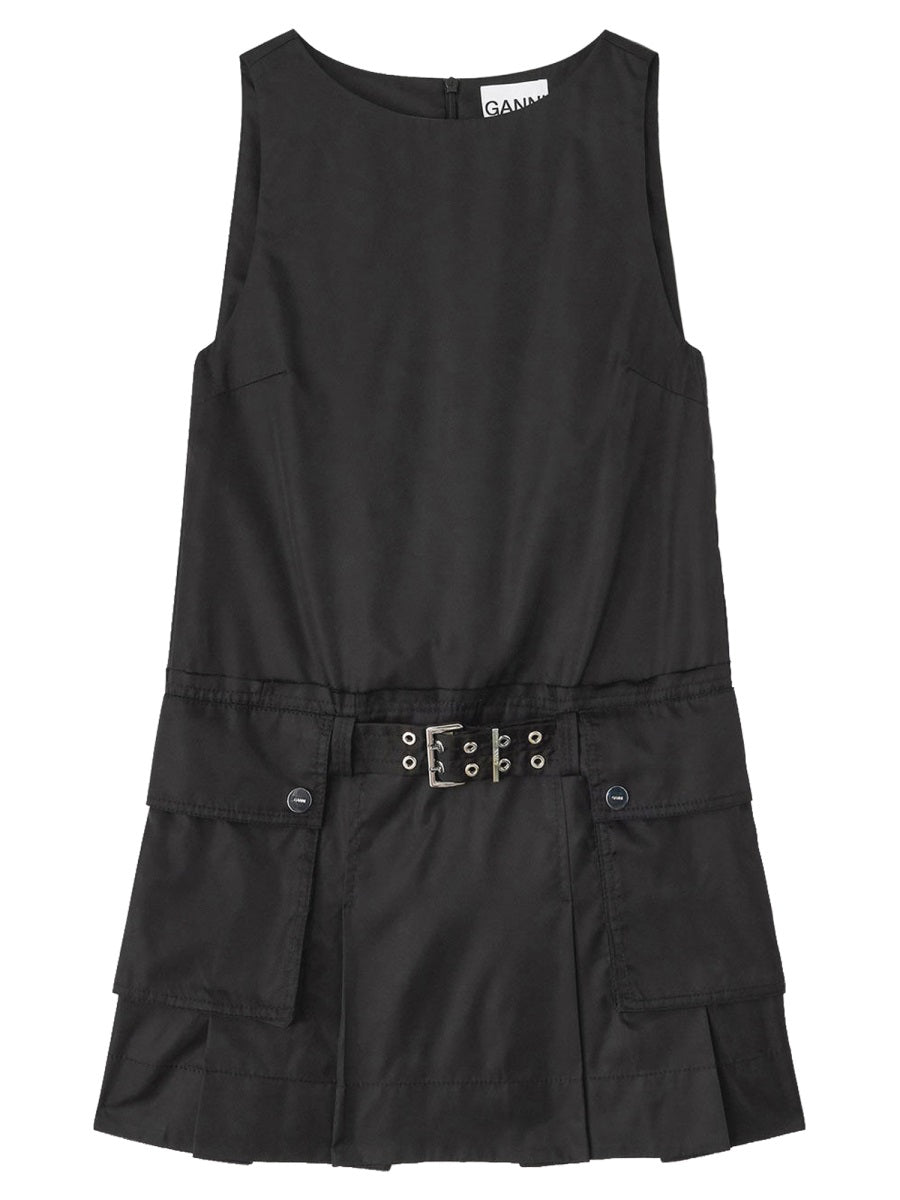 Ganni Women Mini Dress With Belt GANNI