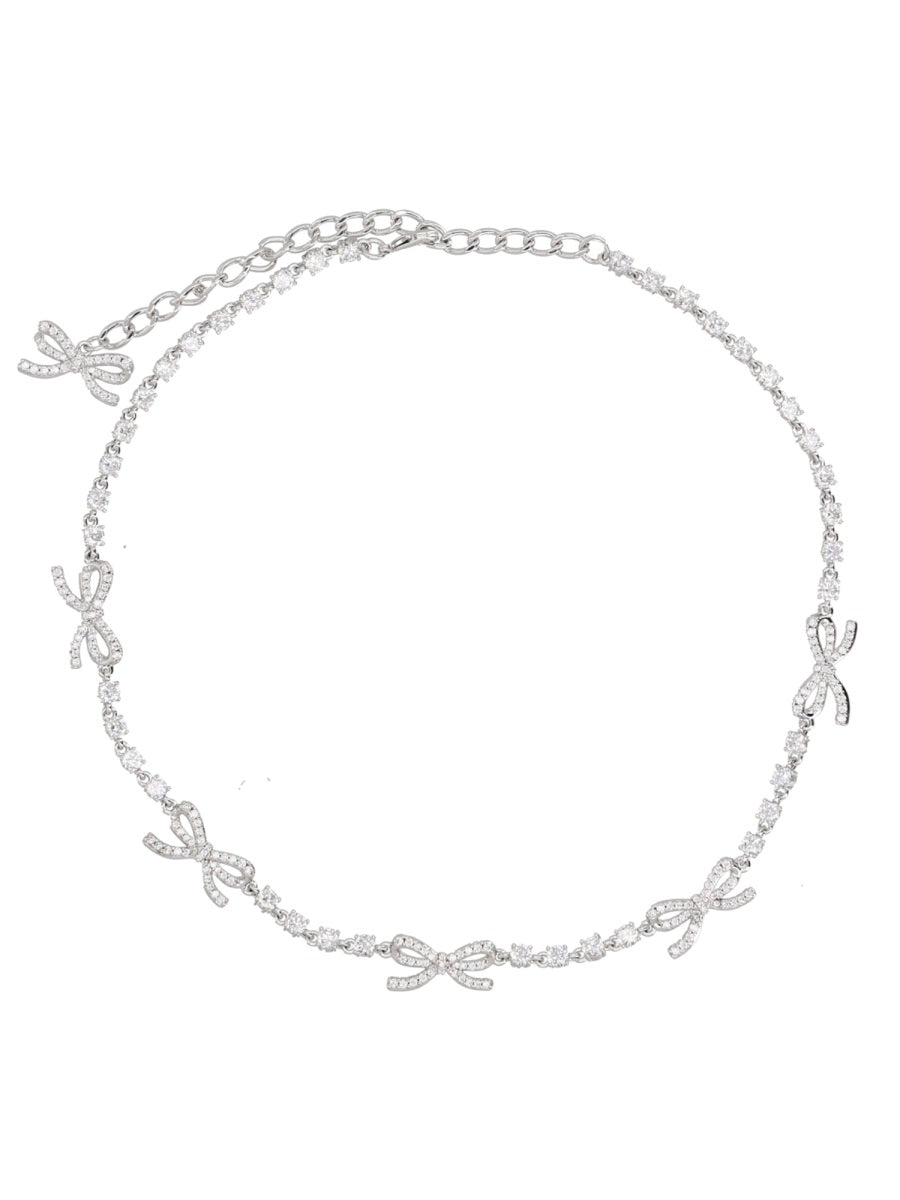 Self-Portrait Women "Crystal Bow" Necklace SELF-PORTRAIT