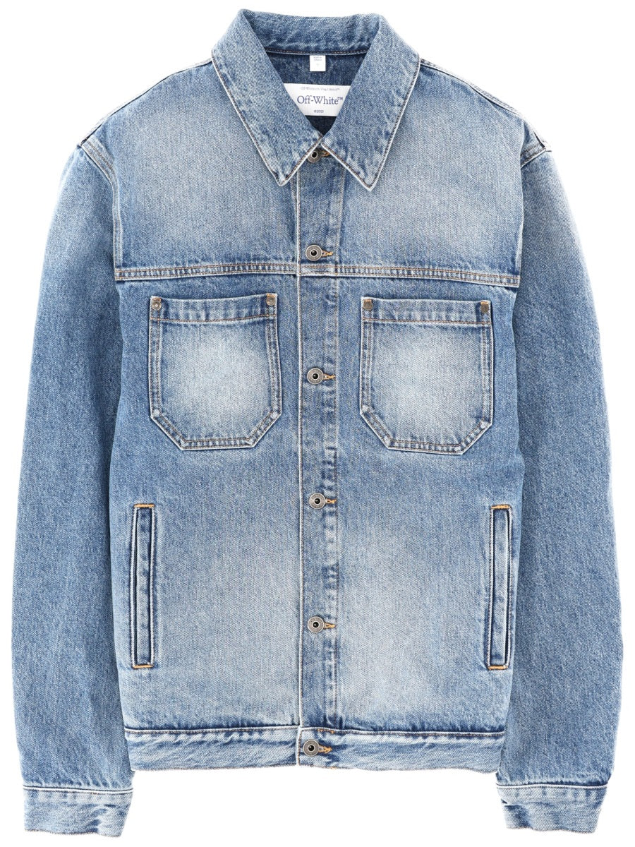 Off-White Men Denim Jacket With Print OFF-WHITE