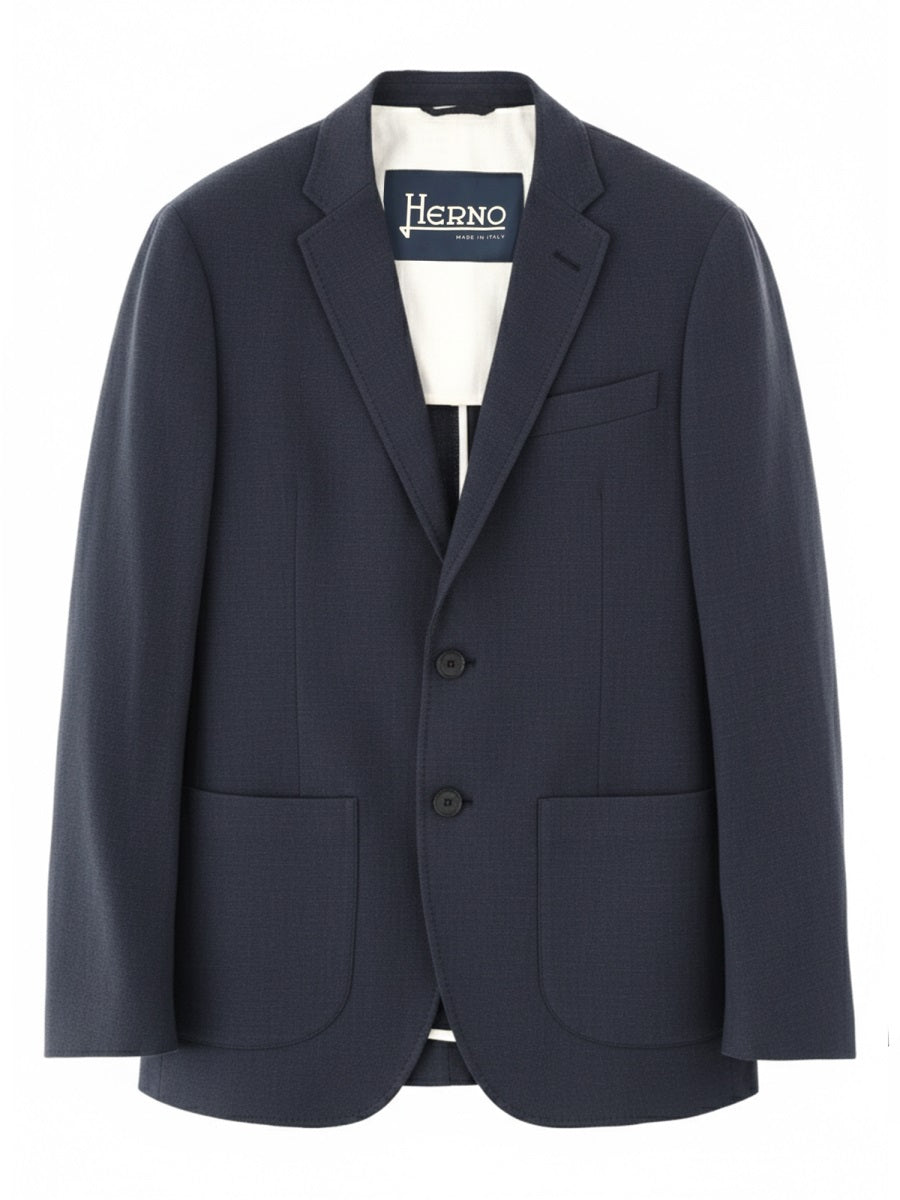 Herno Men Single-Breasted Linen Jacket HERNO