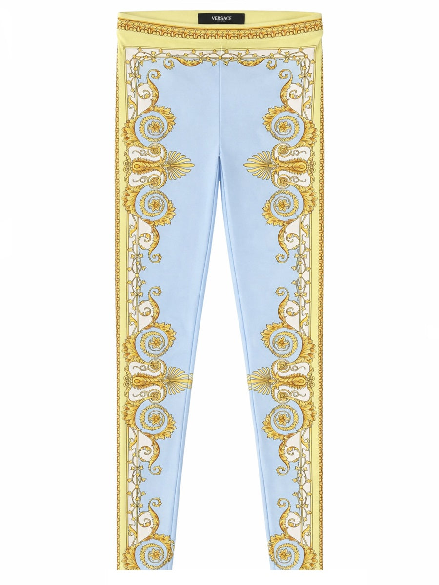 Versace Women Leggings With "Baroque" Print VERSACE