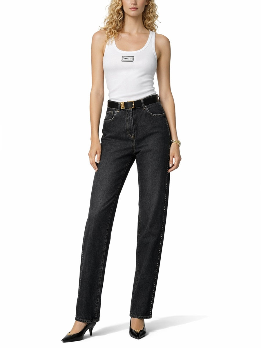 Versace Women Tank Top With Logo VERSACE