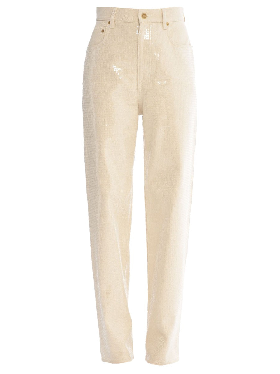 Golden Goose Women Transparent All-Over Sequins Jeans GOLDEN GOOSE