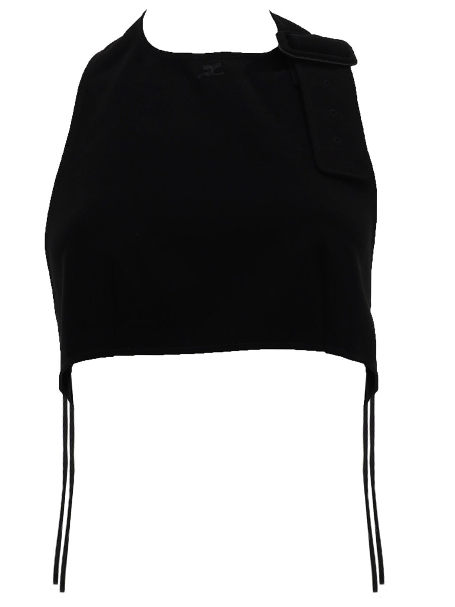 Courreges Women Cropped Top With Open Back COURREGES
