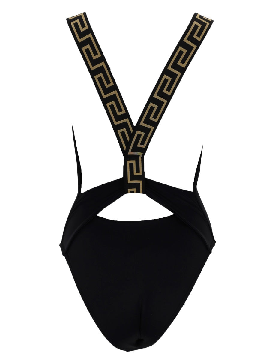 Versace Women One Piece Swimsuit With "Greek" Detail VERSACE