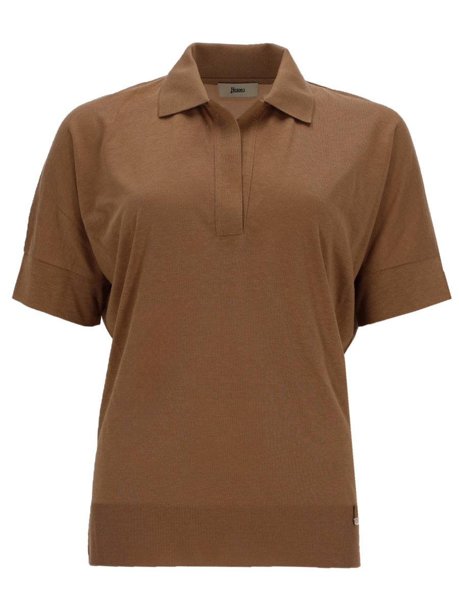 Herno Women Cotton Blend Polo Shirt HERNO