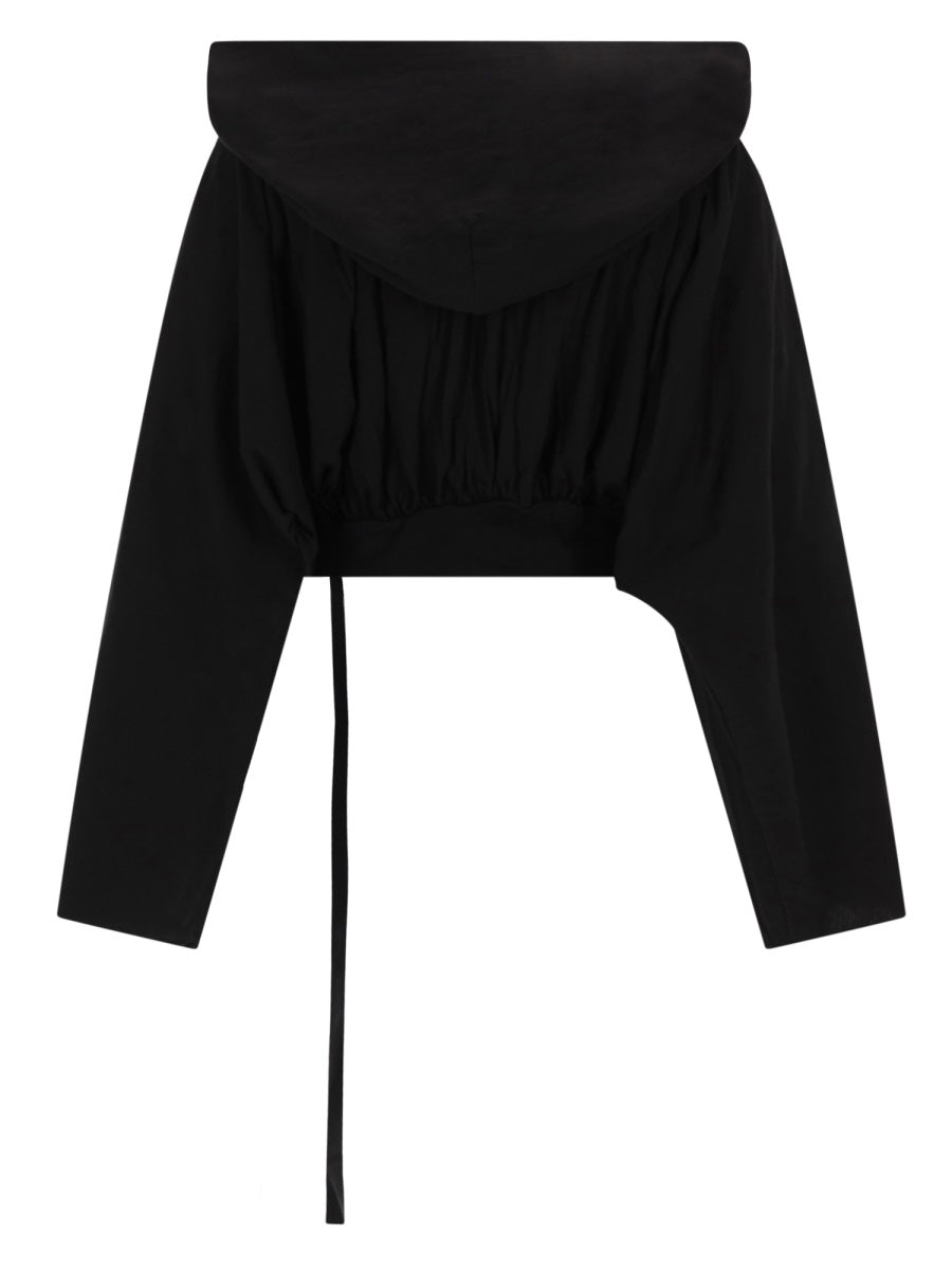 Rick Owens Drkshdw Women "Cropped" Hooded T-Shirt RICK OWENS