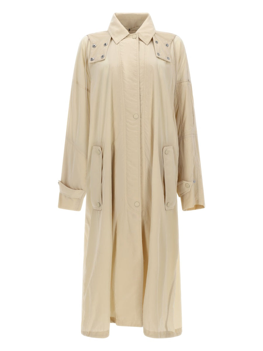 Sportmax Women Long Raincoat With Hood SPORTMAX
