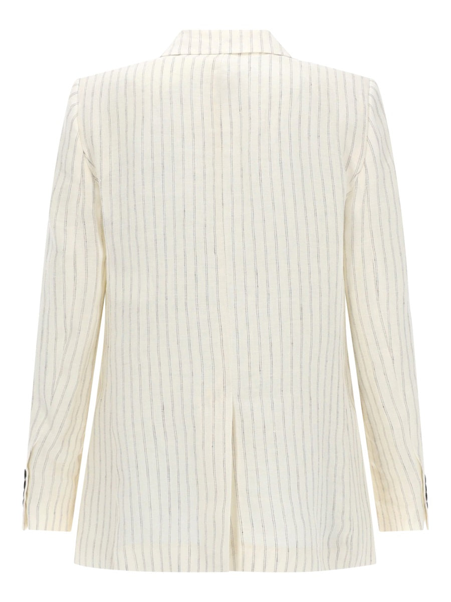 Max Mara Women Linen Pinstripe Blazer MAX MARA