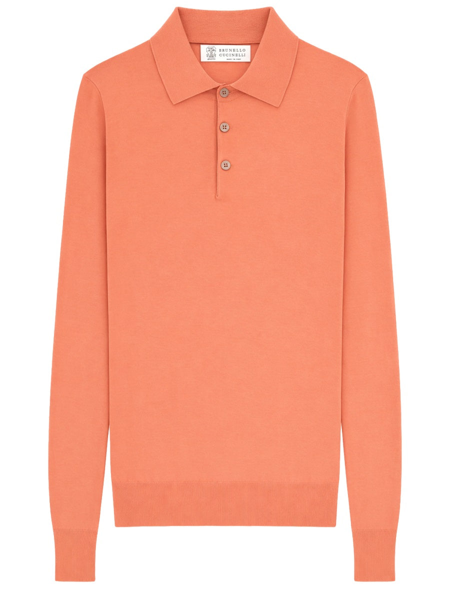Brunello Cucinelli Men Cotton Knit Polo Shirt BRUNELLO CUCINELLI