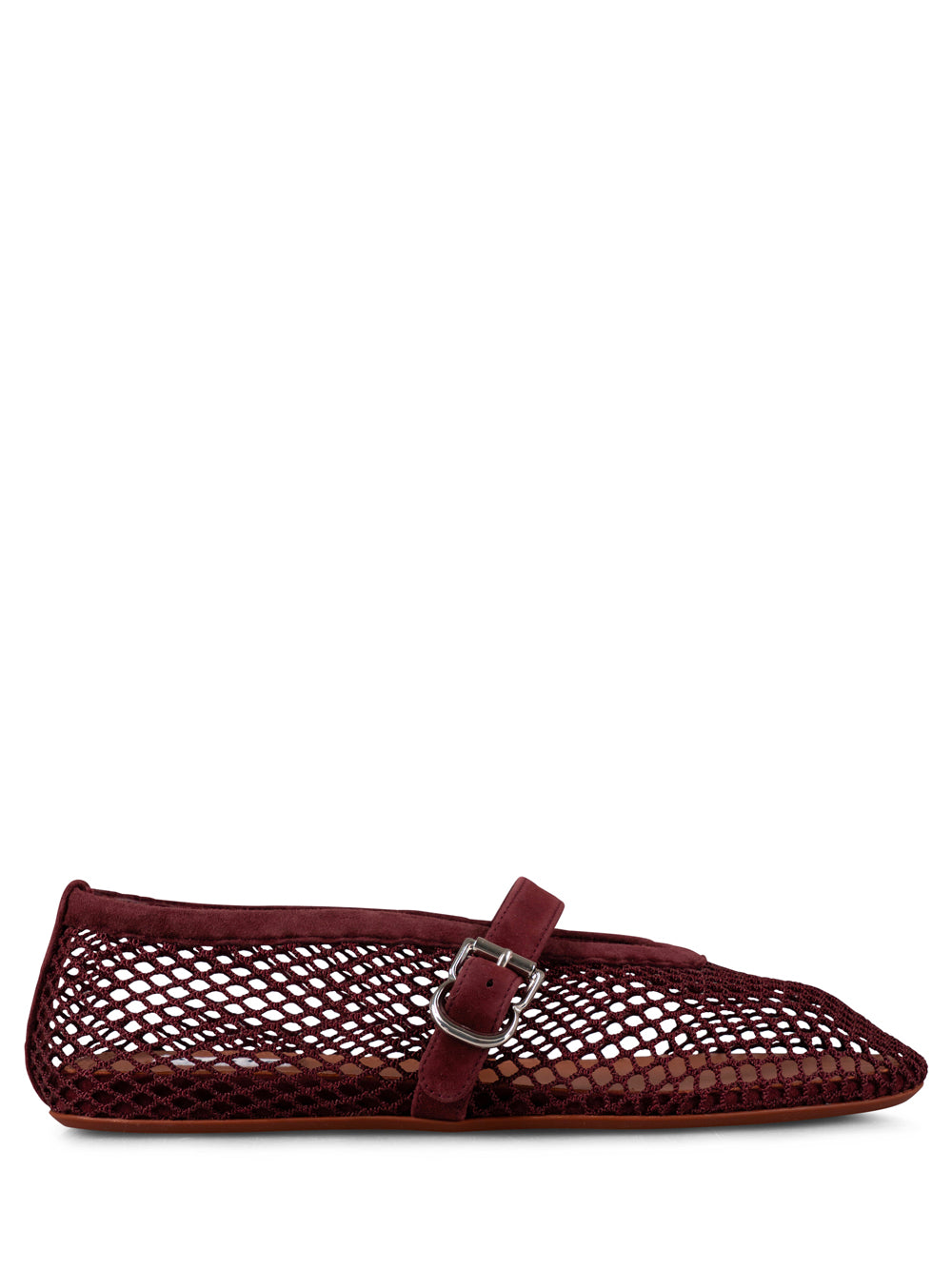 Alaia Women Suede Ballet Flats In Fishnet ALAIA