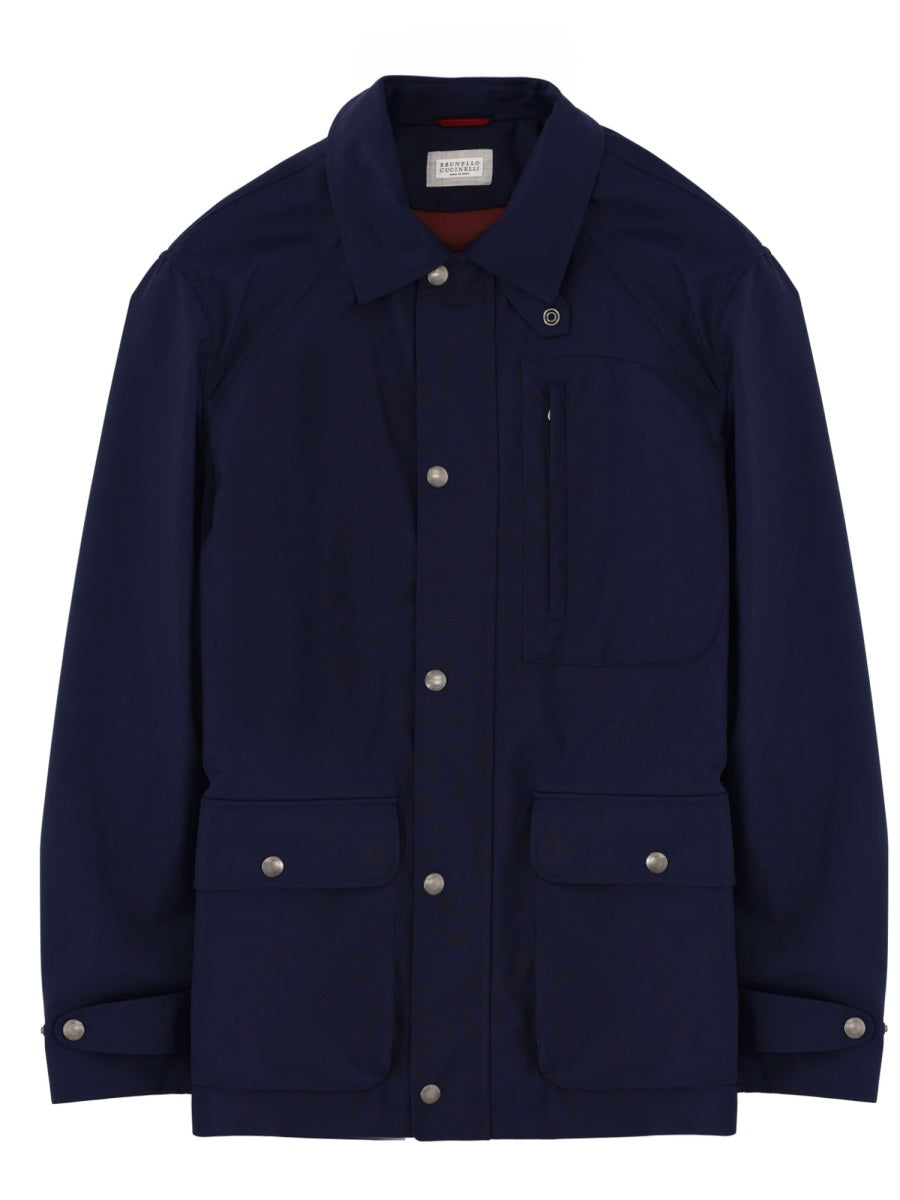 Brunello Cucinelli Men Wool Canvas Jacket BRUNELLO CUCINELLI