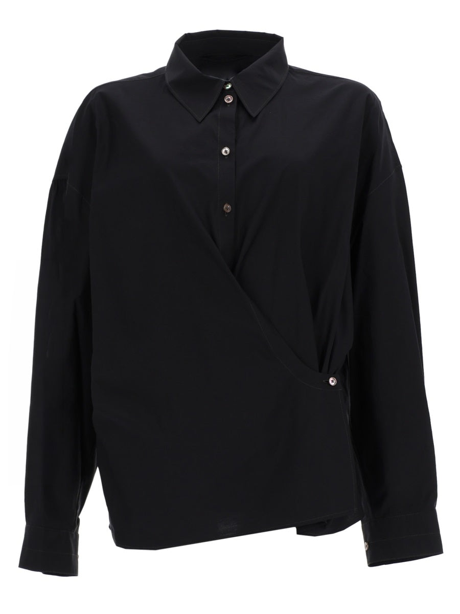 Lemaire Women "Straight Collar Twisted" Shirt LEMAIRE