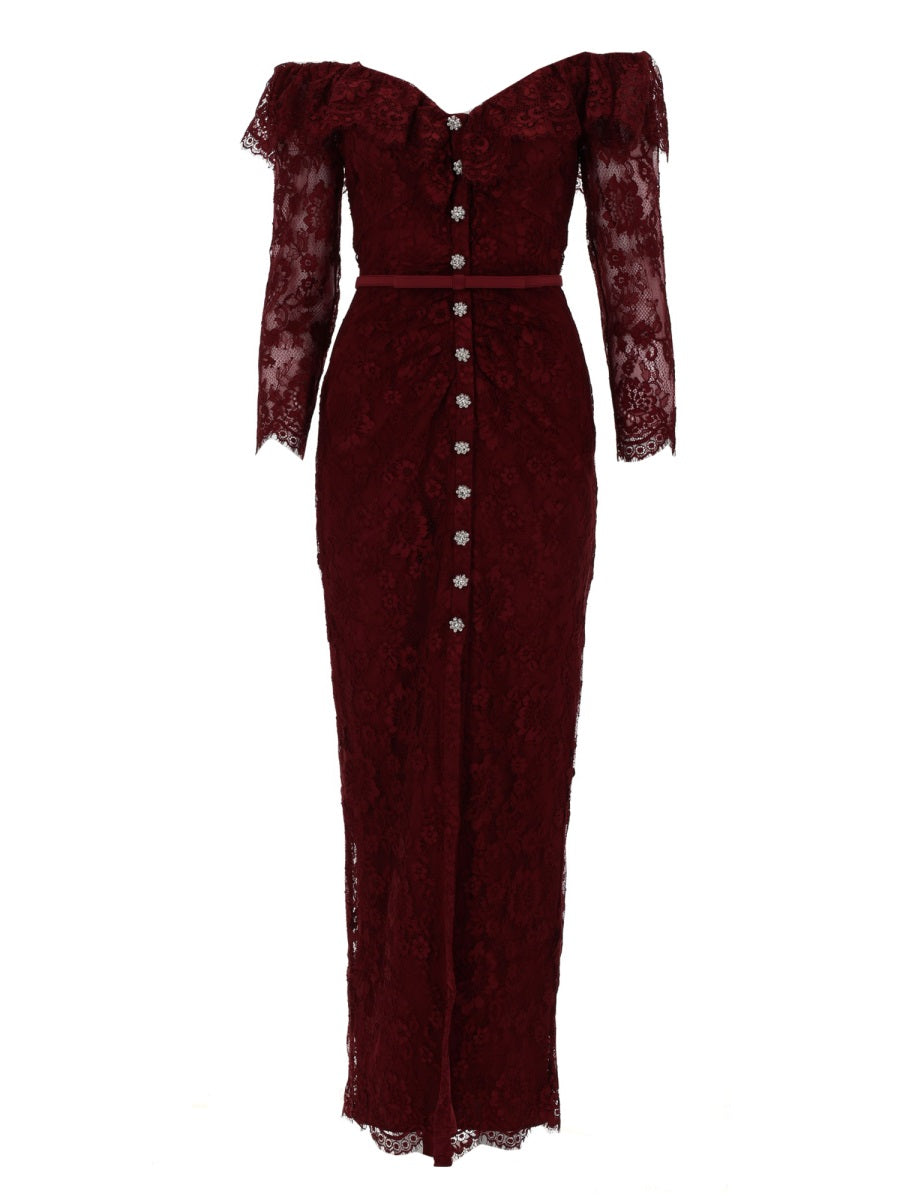Self-Portrait Women Lace Dress With Jewel Buttons SELF-PORTRAIT