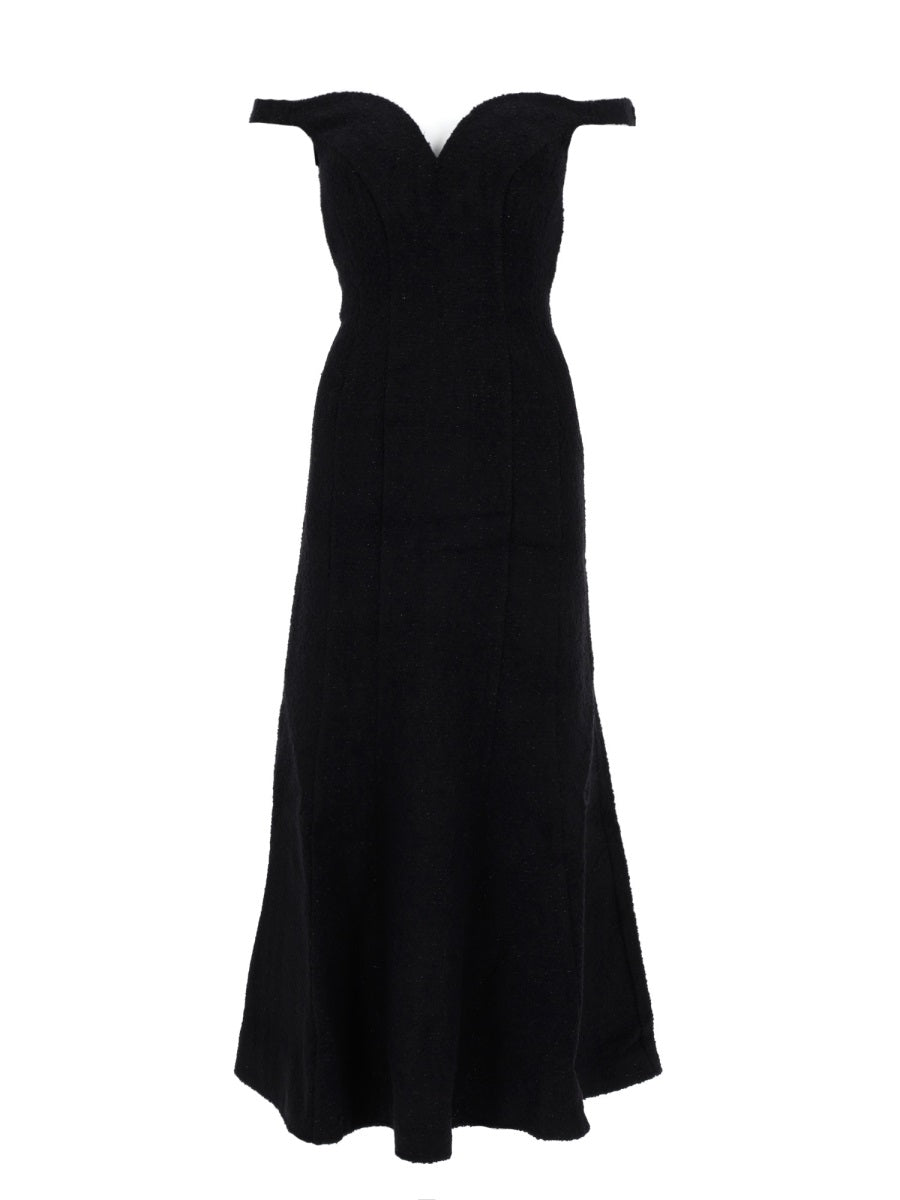 Self-Portrait Women Boucle Midi Dress