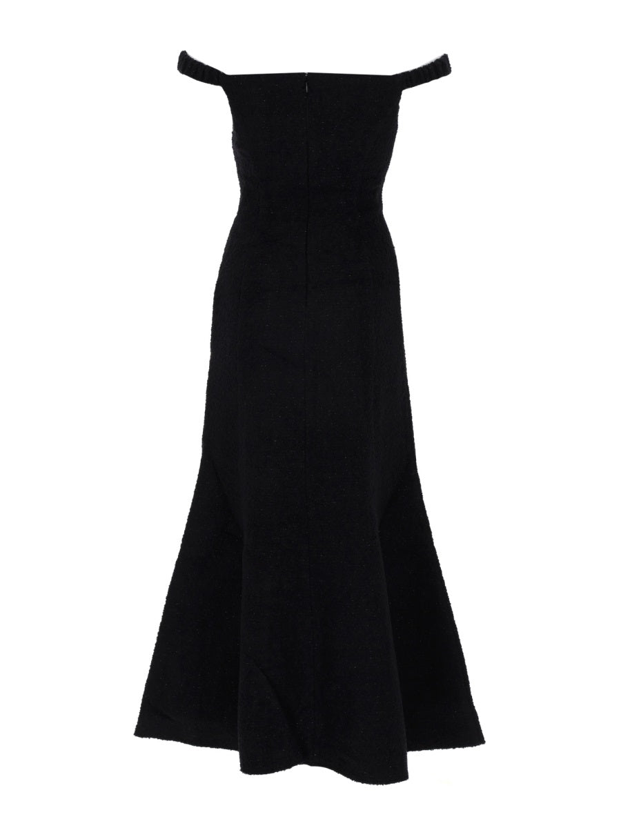 Self-Portrait Women Boucle Midi Dress
