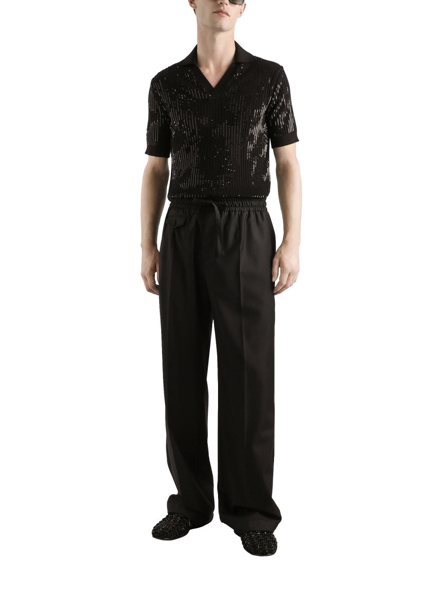 Dolce & Gabbana Men Wool Knit Jogging Pants DOLCE & GABBANA