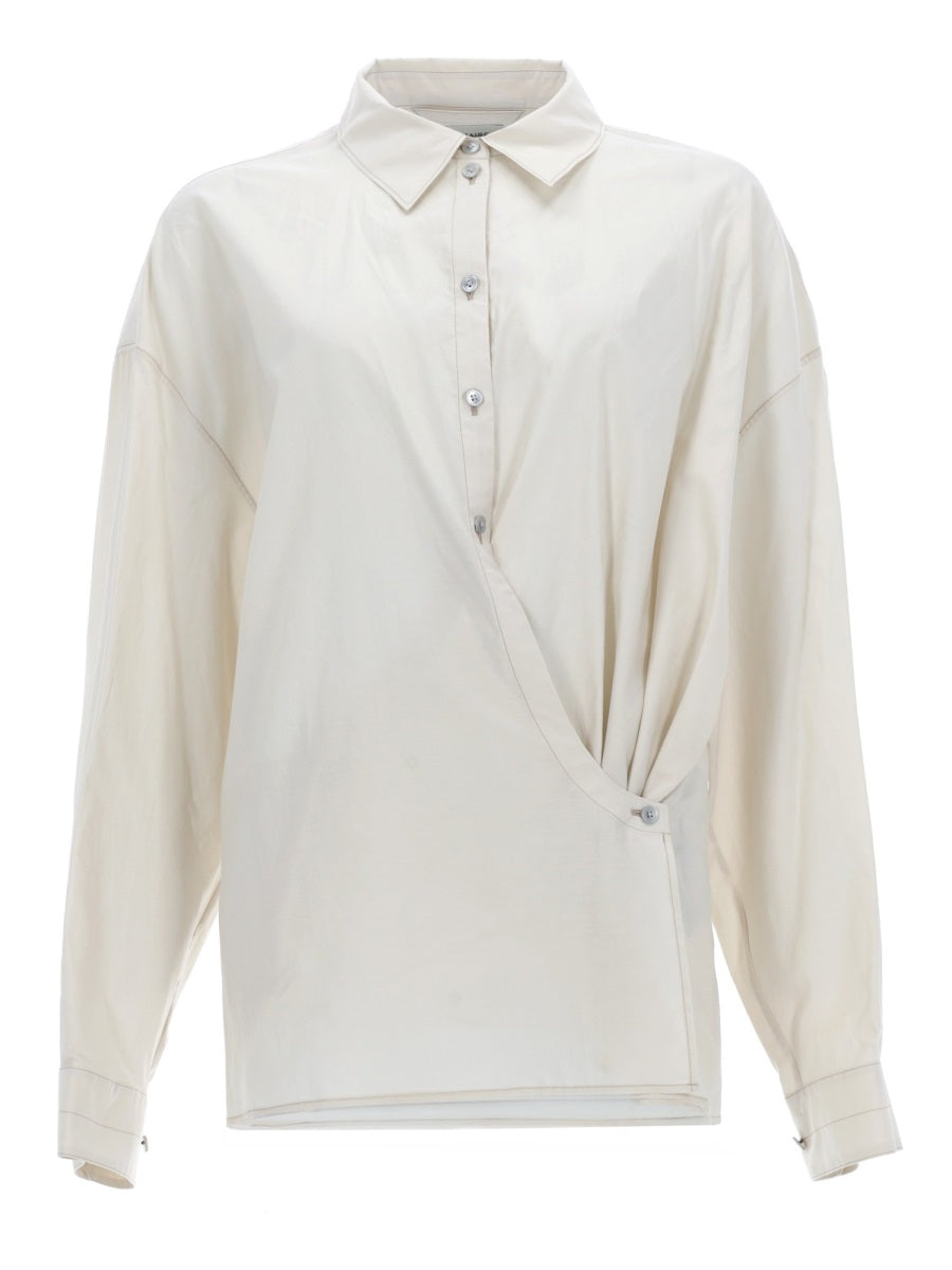 Lemaire Women "Straight Collar Twisted" Shirt LEMAIRE
