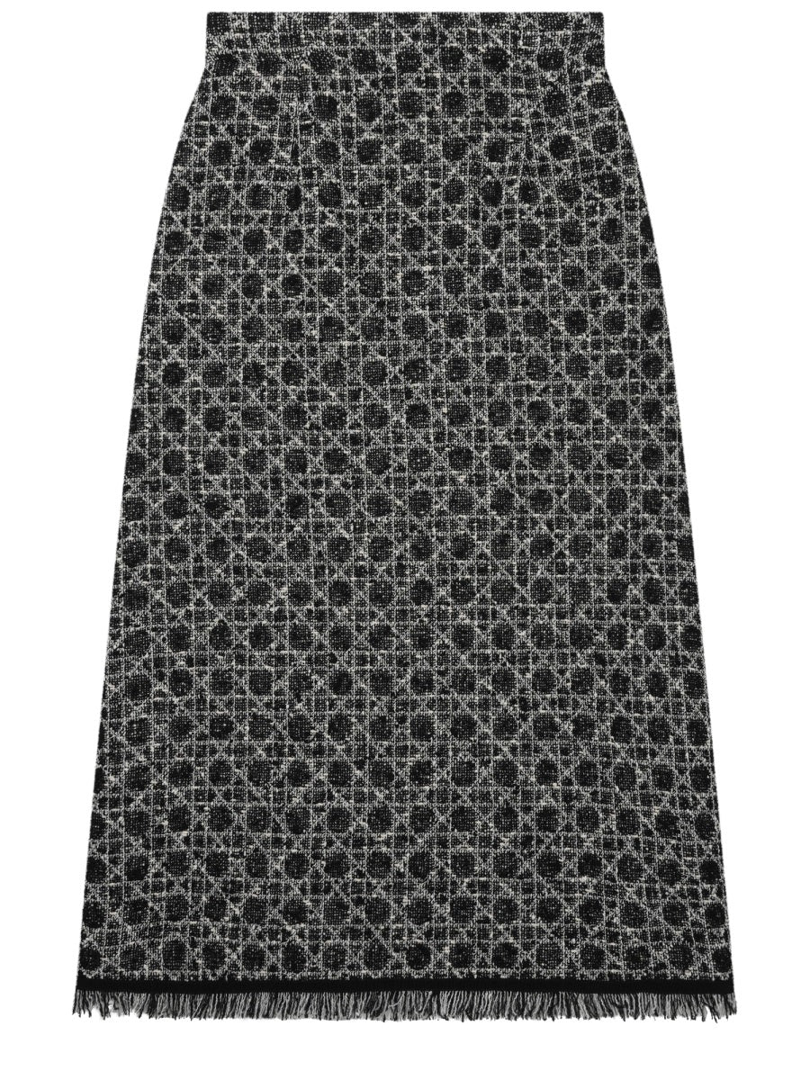 Dior Women "Macrocannage" Midi Skirt CHRISTIAN DIOR
