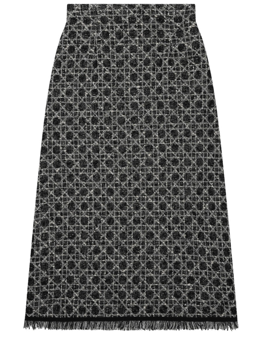 Dior Women "Macrocannage" Midi Skirt CHRISTIAN DIOR