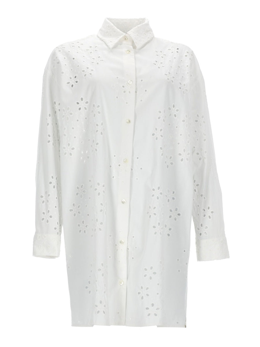 Herno Women Long Shirt With Perforated Pattern HERNO