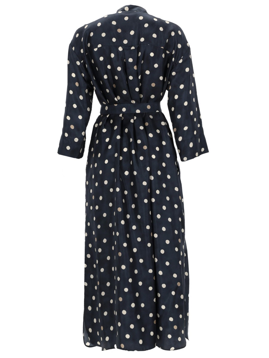 S Max Mara Women Printed Silk "Lever" Dress S MAX MARA