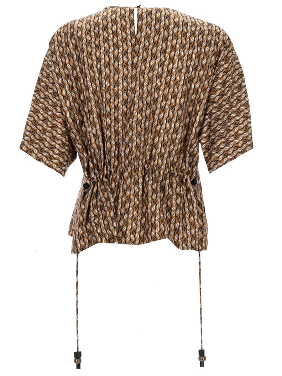 Max Mara Women Printed Silk Blouse MAX MARA