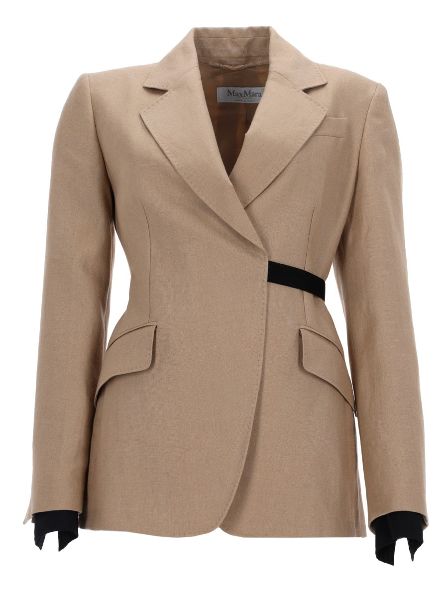 Max Mara Women Linen "Sling" Double-Breasted Blazer MAX MARA