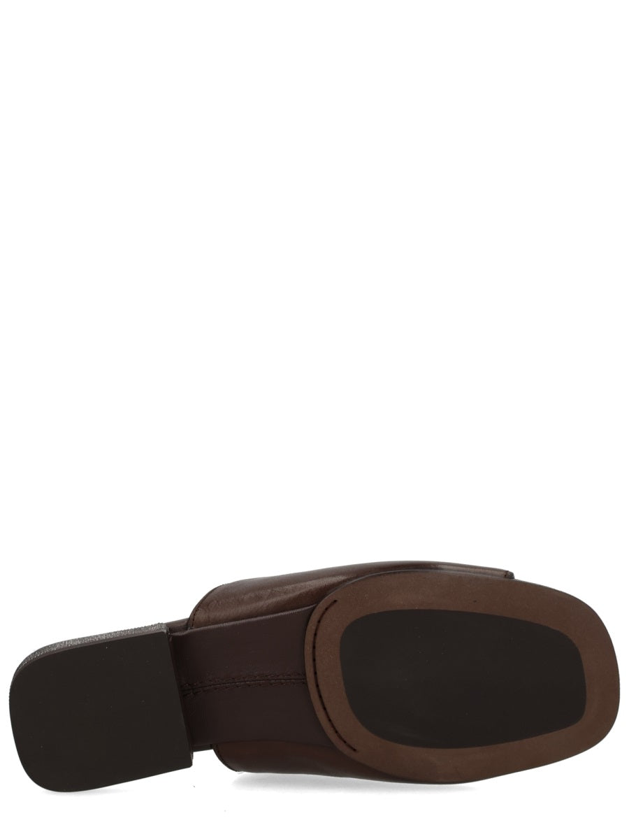 Brunello Cucinelli Women Sandalo In Pelle Con Tacco Decorato BRUNELLO CUCINELLI