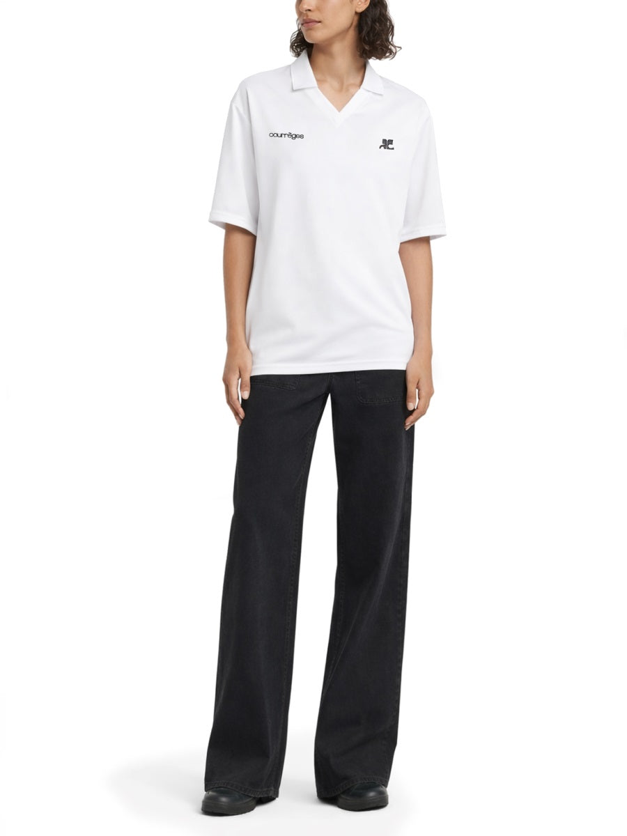 Courreges Women Polo With Logo COURREGES