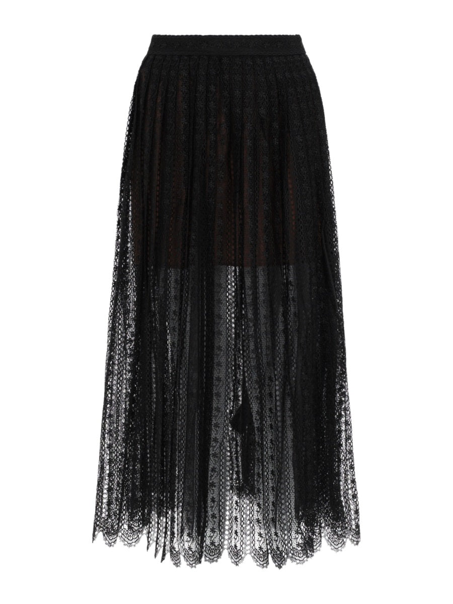 Self-Portrait Women Lace Midi Skirt SELF-PORTRAIT