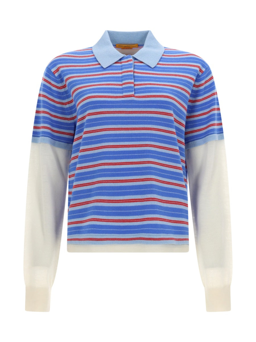Guest In Residence Women "Layered Stripe Rugby" Polo Shirt GUEST IN RESIDENCE