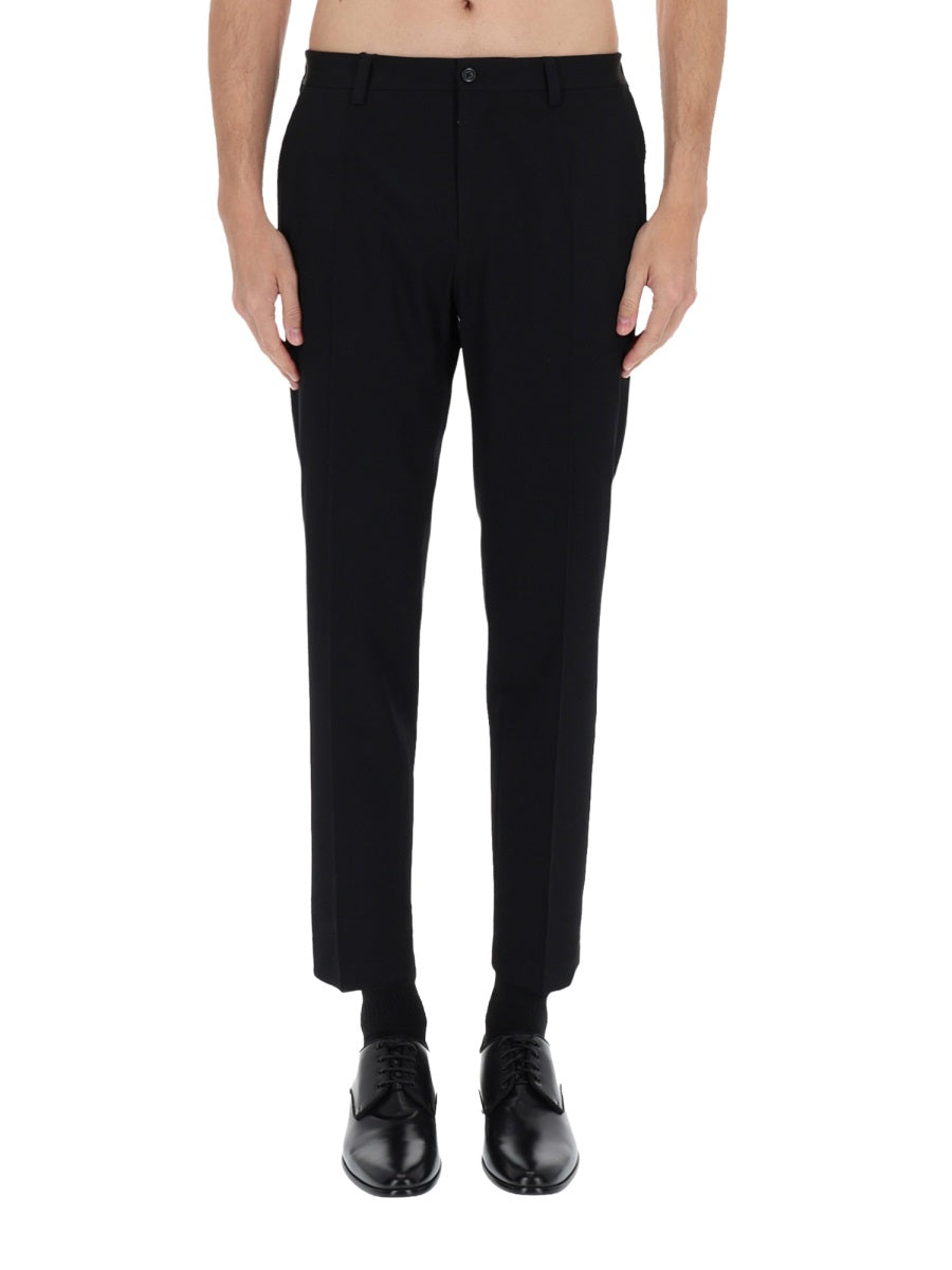 Dolce & Gabbana Men Straight Wool Pants DOLCE & GABBANA