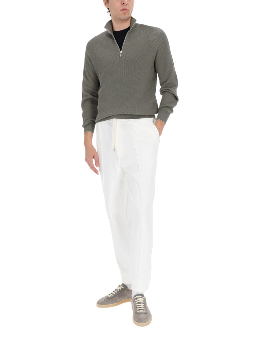 Brunello Cucinelli Men Shirt With Zip. BRUNELLO CUCINELLI