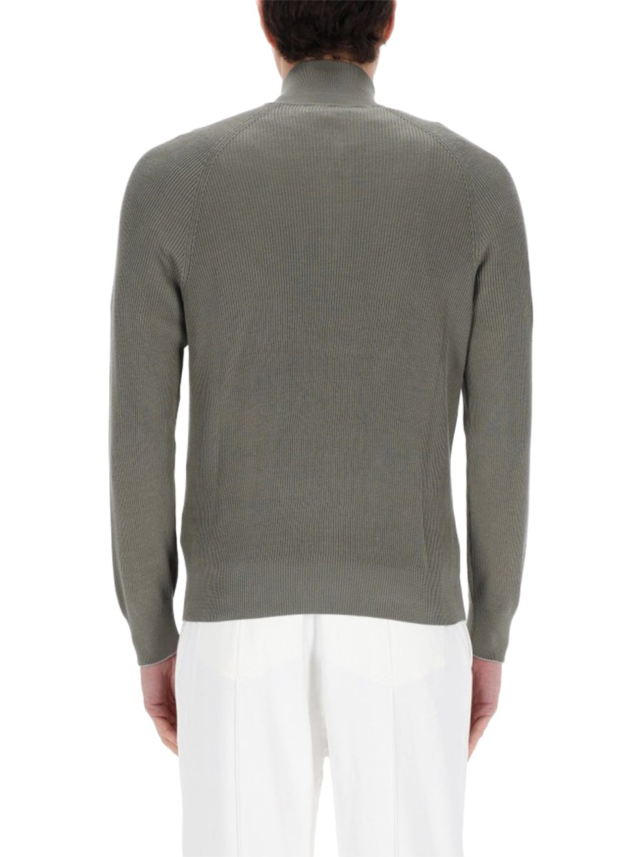 Brunello Cucinelli Men Shirt With Zip. BRUNELLO CUCINELLI