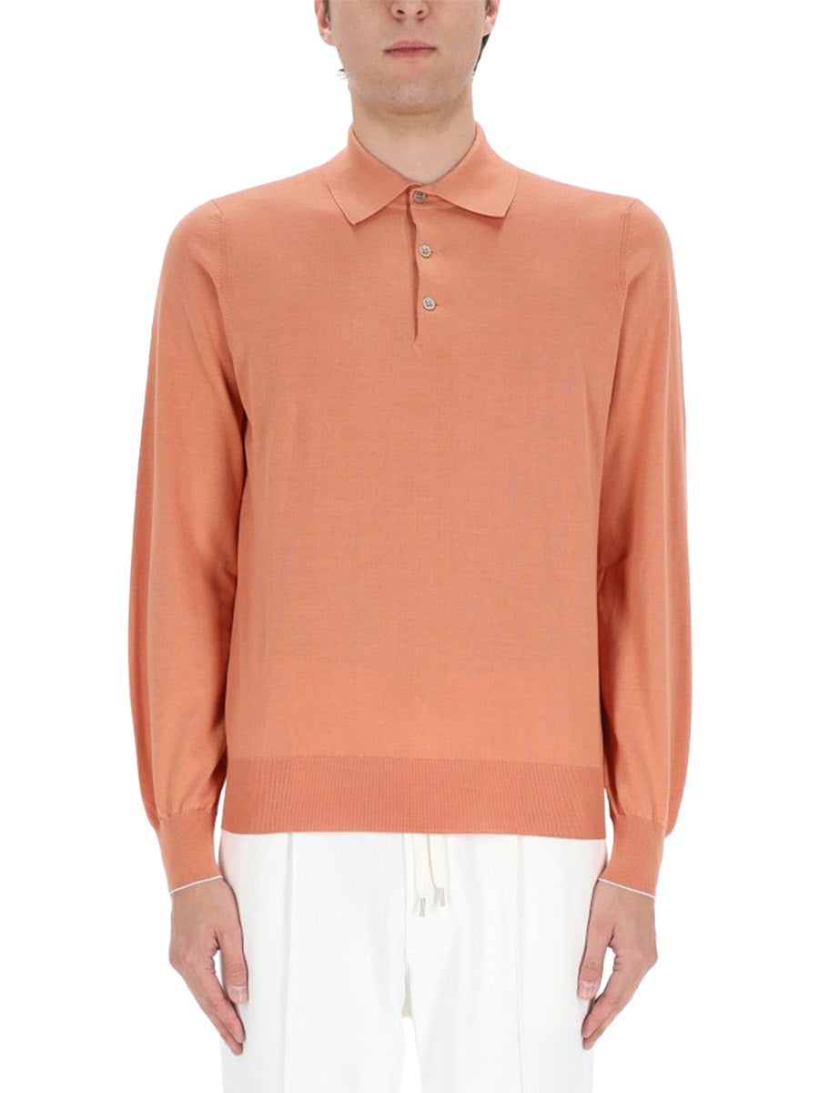 Brunello Cucinelli Men Cotton Knit Polo Shirt BRUNELLO CUCINELLI