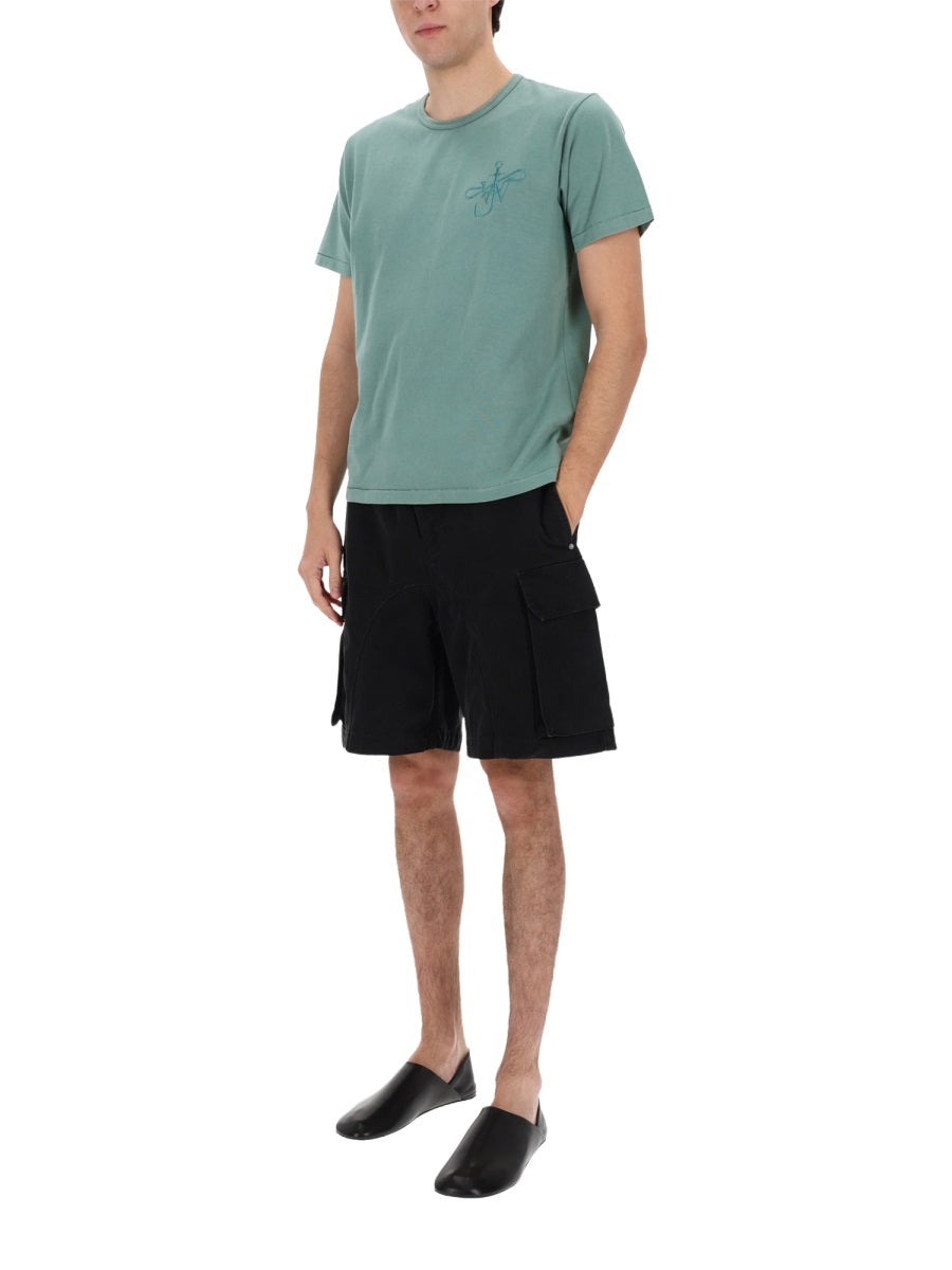 Jw Anderson Men Shorts With Logo Patch J.W. ANDERSON