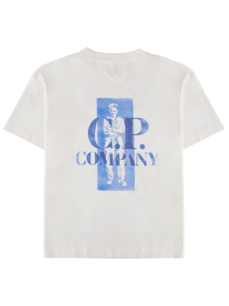 C.P. Company Men T-Shirt With Logo And Print C.P. COMPANY