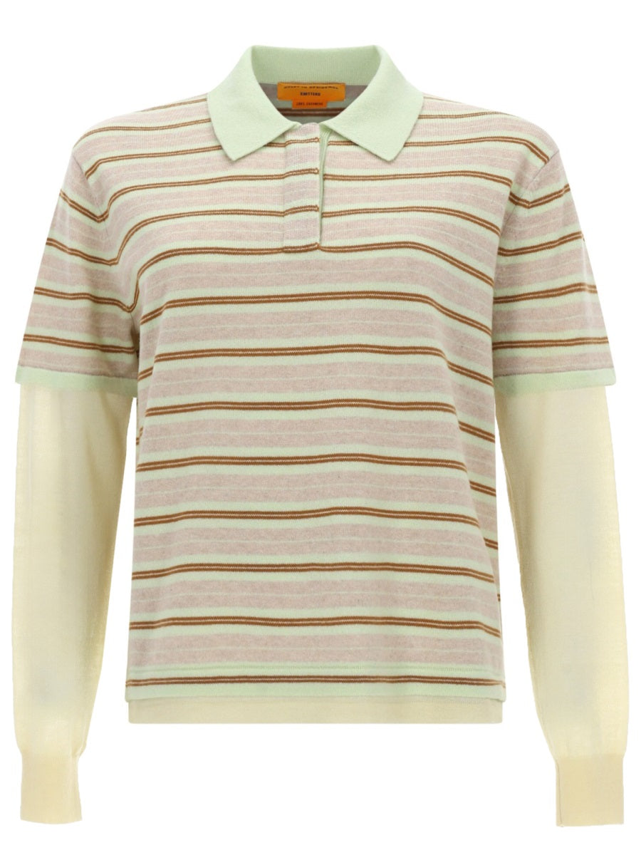 Guest In Residence Women "Layered Stripe Rugby" Polo Shirt GUEST IN RESIDENCE