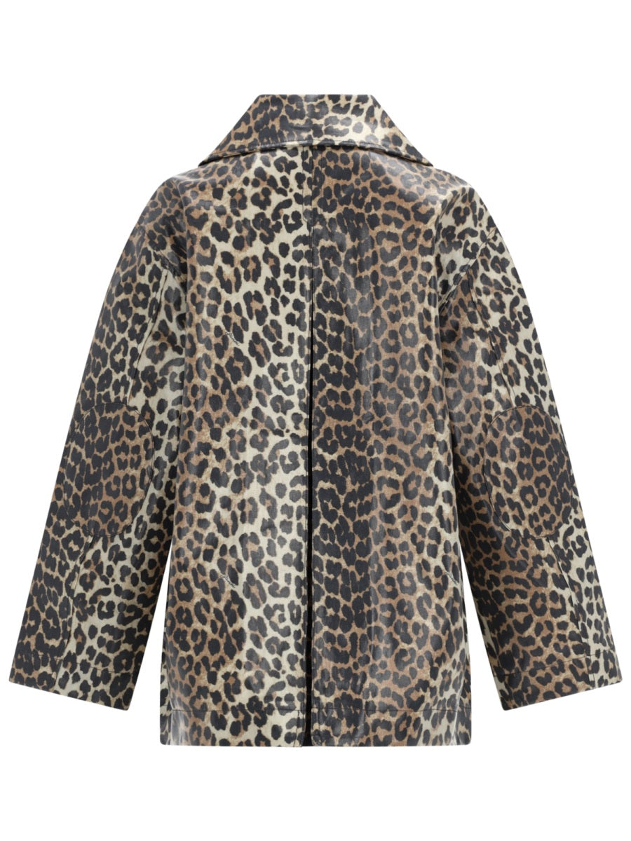 Ganni Women Giacca Laminata Animalier GANNI