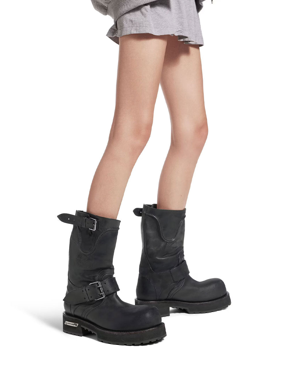 Balenciaga Women Venom Boots In Worn-Out Effect Leather BALENCIAGA