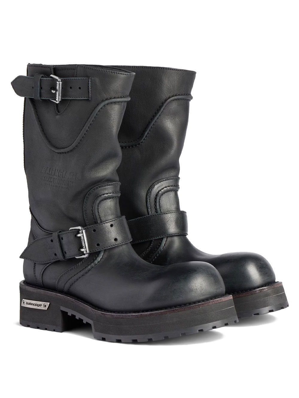 Balenciaga Women Venom Boots In Worn-Out Effect Leather BALENCIAGA