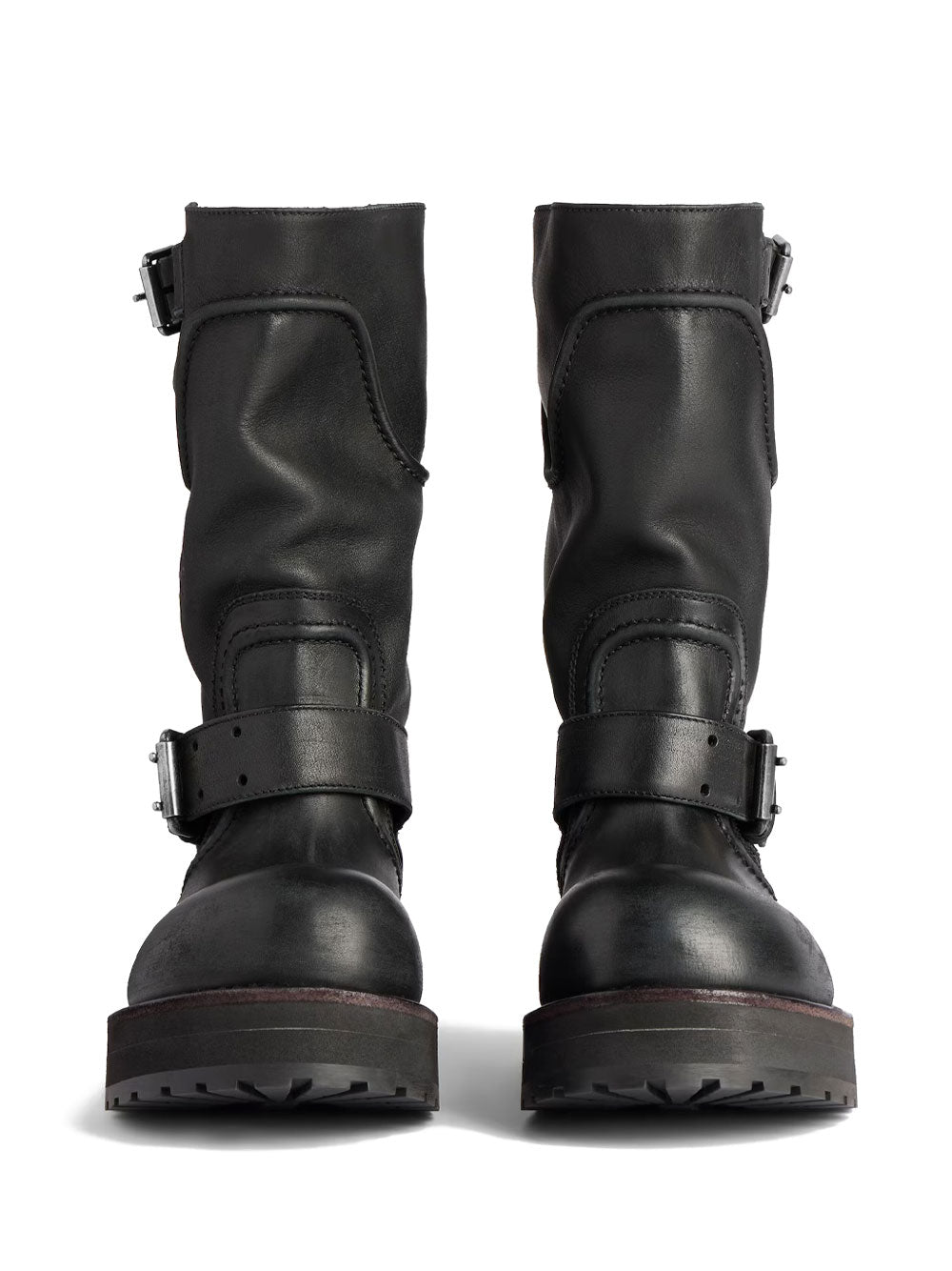 Balenciaga Women Venom Boots In Worn-Out Effect Leather BALENCIAGA