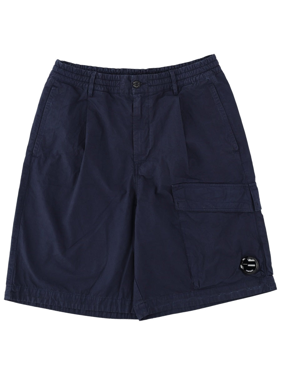 C.P. Company Men Shorts Cargo Con Patch Logo C.P. COMPANY