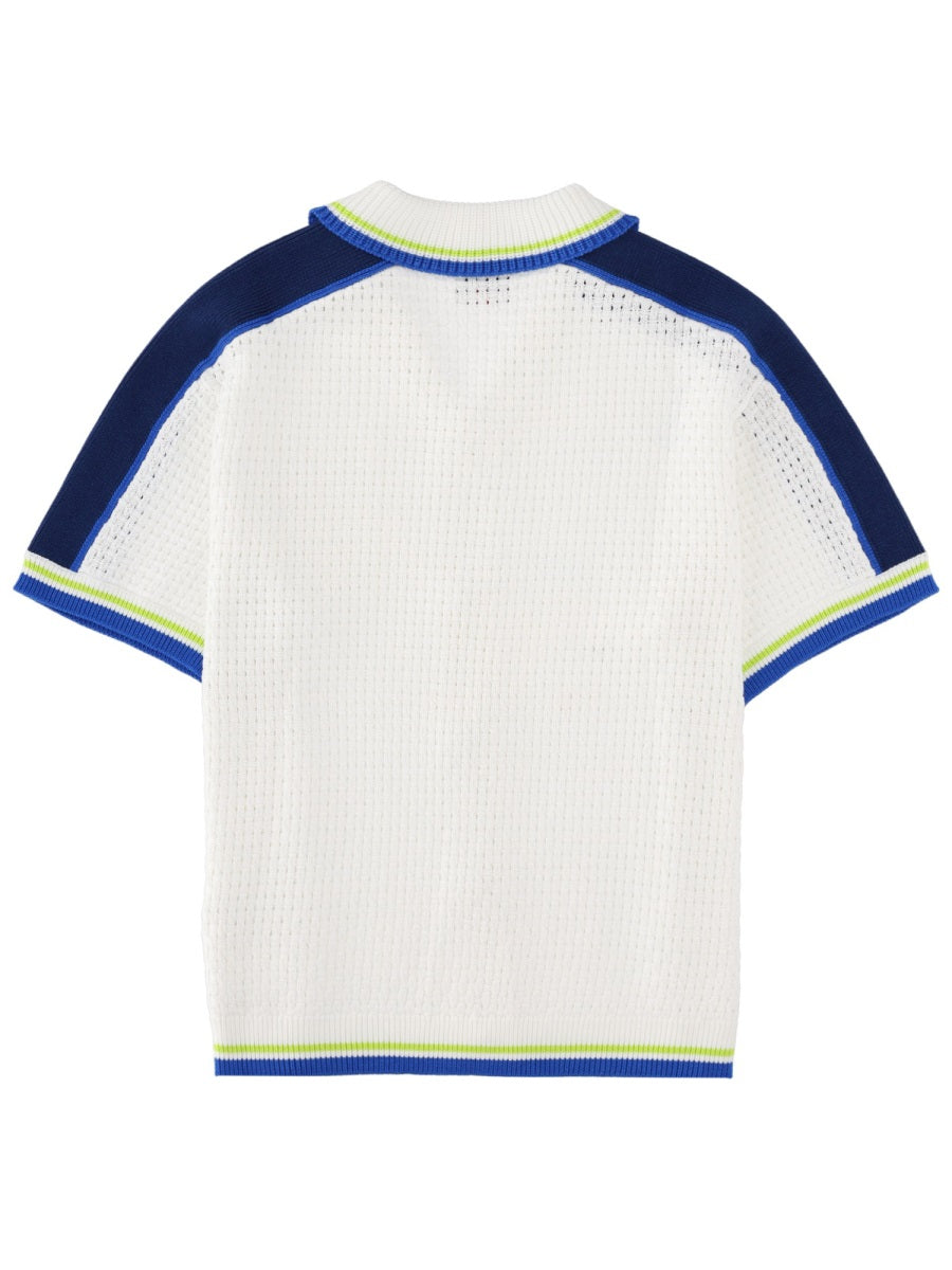 Casablanca Men Camicia In Crochet Con Logo CASABLANCA