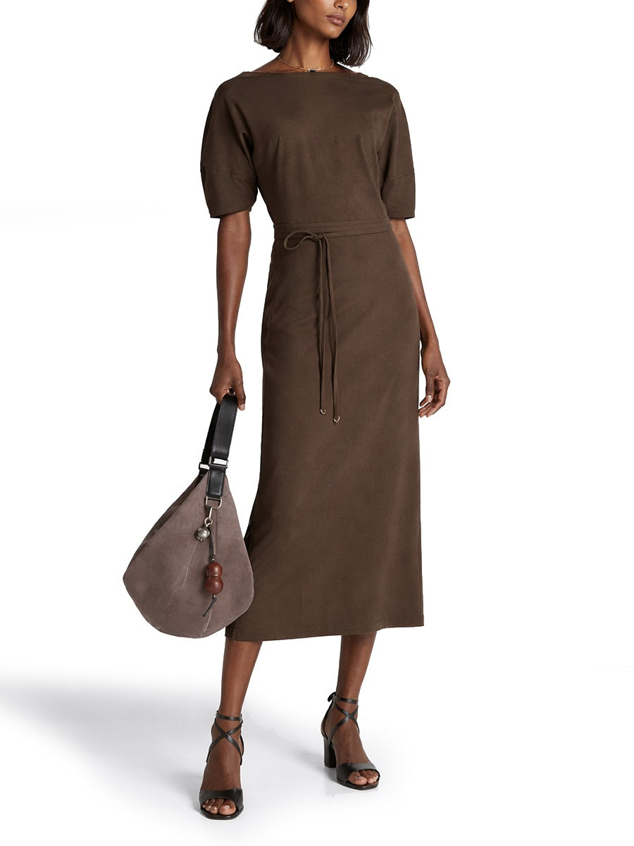 Lemaire Women Cotton And Linen Midi Dress LEMAIRE